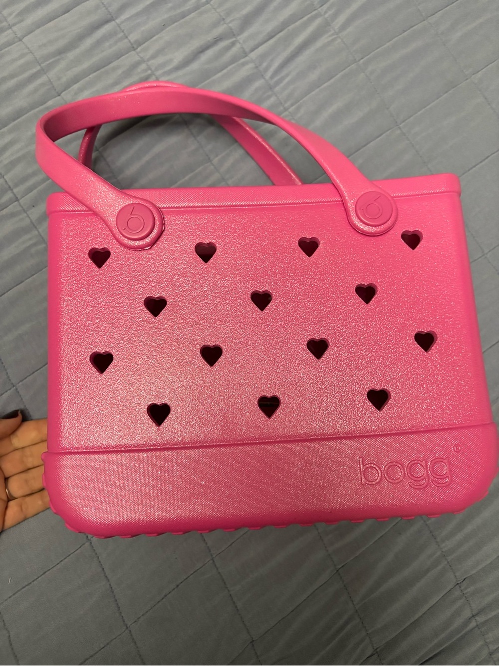 BOGG BAG Hot Pink Heart Cutout Tote